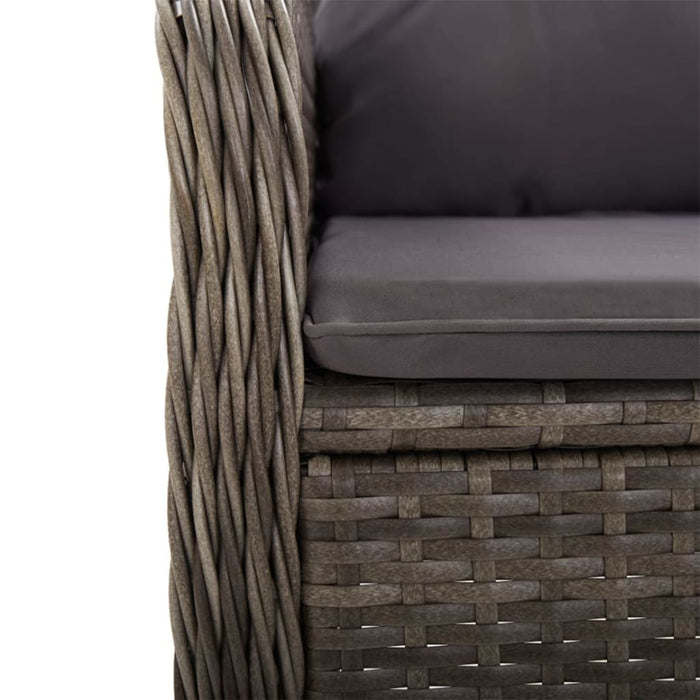 Set mobilier pentru grădină, 5 piese, gri WALTI