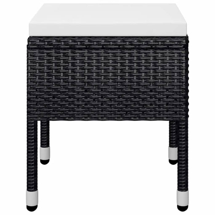 Set de masă pentru grădină, 5 piese, negru WALTI