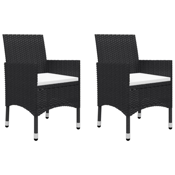 Set de masă pentru grădină, 5 piese, negru WALTI