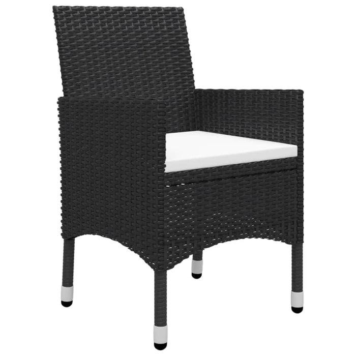Set de masă pentru grădină, 5 piese, negru WALTI