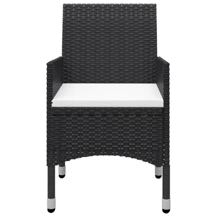Set de masă pentru grădină, 5 piese, negru WALTI