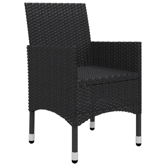 Set de masă pentru grădină, 5 piese, negru WALTI