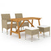 Set mobilier de grădină, 5 piese, bej - WALTI WALTI