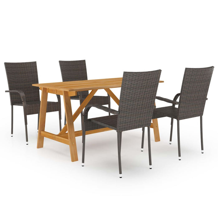 Set mobilier de grădină, 5 piese, maro - WALTI WALTI