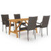 Set mobilier de grădină, 5 piese, maro - WALTI WALTI