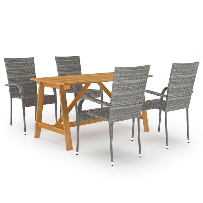 Set mobilier de grădină, 5 piese, gri - WALTI WALTI