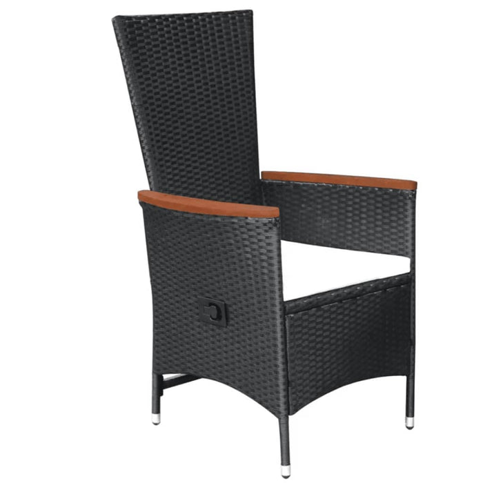 Set de masă pentru grădină, 5 piese, negru - WALTI WALTI