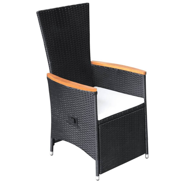 Set de masă pentru grădină, 5 piese, negru - WALTI WALTI