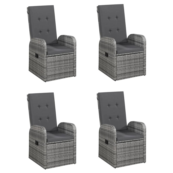 Set de masă pentru grădină, 5 piese, gri WALTI