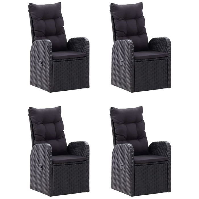 Set de masă pentru grădină, 5 piese, negru - WALTI WALTI
