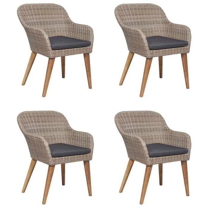 Set de masă pentru grădină, 5 piese, maro - WALTI WALTI
