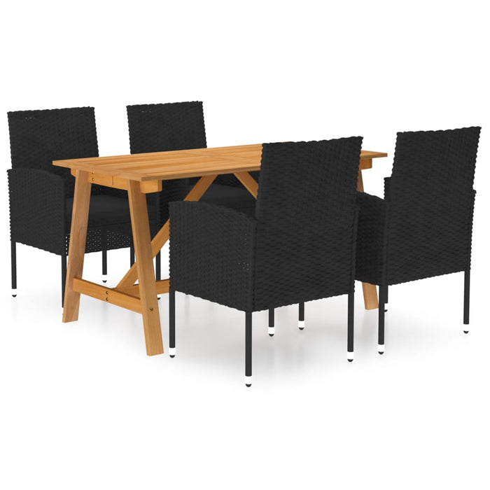Set mobilier de grădină, 5 piese, negru - WALTI WALTI