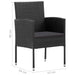 Set mobilier de grădină, 5 piese, negru - WALTI WALTI