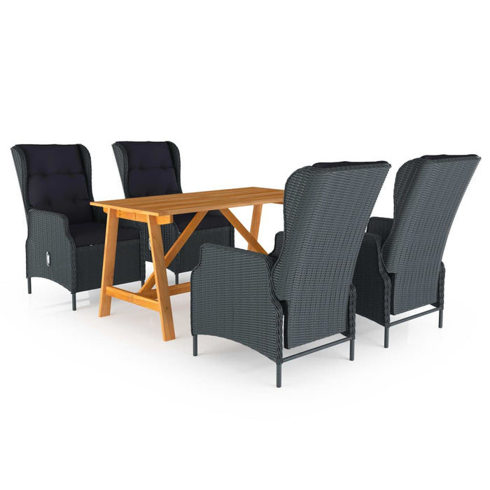 Set mobilier de grădină, 5 piese, gri închis - WALTI WALTI