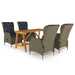 Set mobilier de grădină, 5 piese, maro - WALTI WALTI