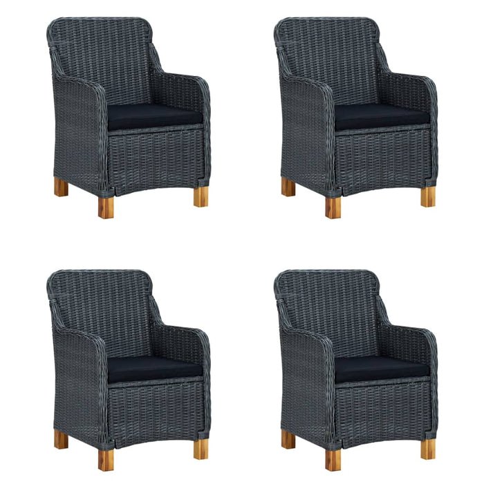 Set de masă pentru grădină, 5 piese, gri închis WALTI