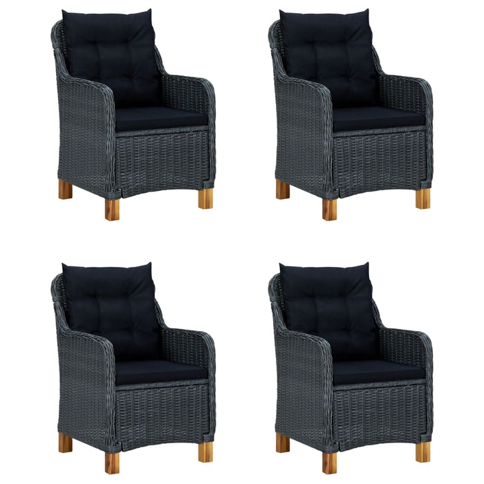Set de masă pentru grădină, 5 piese, gri închis - WALTI WALTI