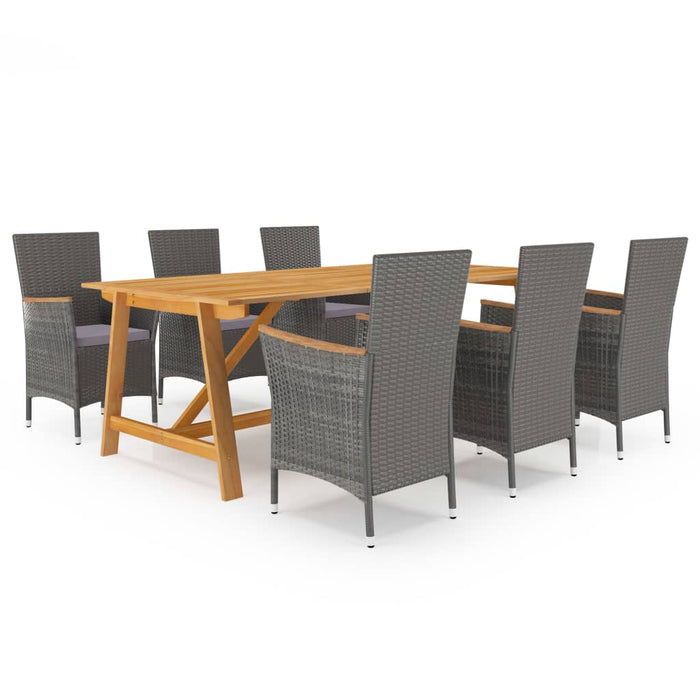 Set mobilier de grădină, 7 piese, gri - WALTI WALTI