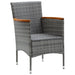 Set mobilier de grădină, 7 piese, gri - WALTI WALTI