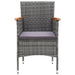 Set mobilier de grădină, 7 piese, gri - WALTI WALTI