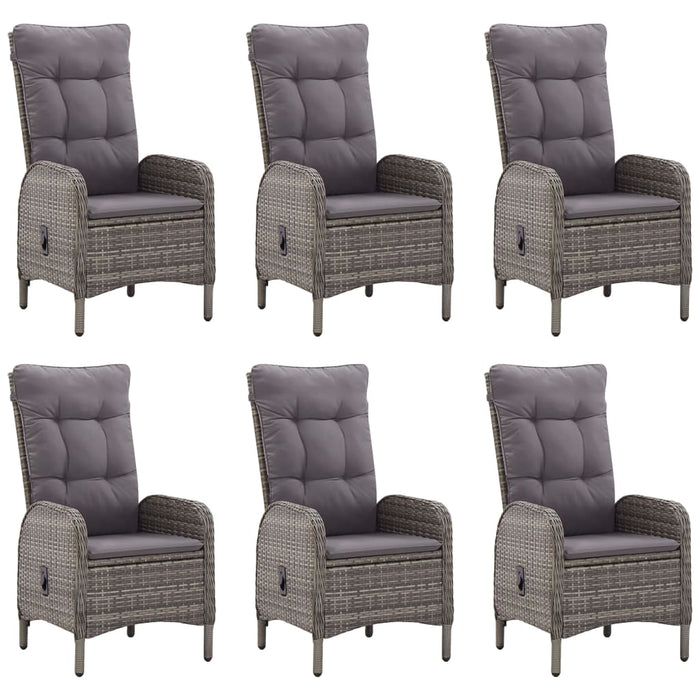 Set mobilier pentru grădină, 7 piese, gri WALTI