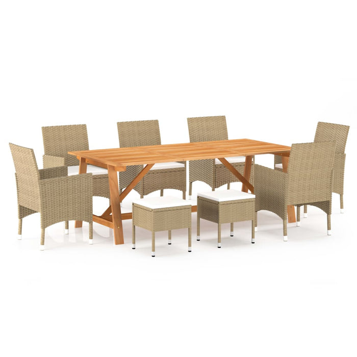 Set mobilier de grădină, 9 piese, bej - WALTI WALTI