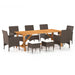 Set mobilier de grădină, 9 piese, maro - WALTI WALTI