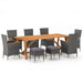 Set mobilier de grădină, 9 piese, gri - WALTI WALTI