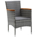 Set mobilier de grădină, 9 piese, gri - WALTI WALTI