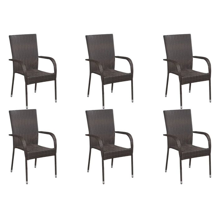 Set mobilier de grădină, 7 piese, maro - WALTI WALTI