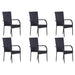 Set mobilier de grădină, 7 piese, negru - WALTI WALTI