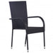 Set mobilier de grădină, 7 piese, negru - WALTI WALTI