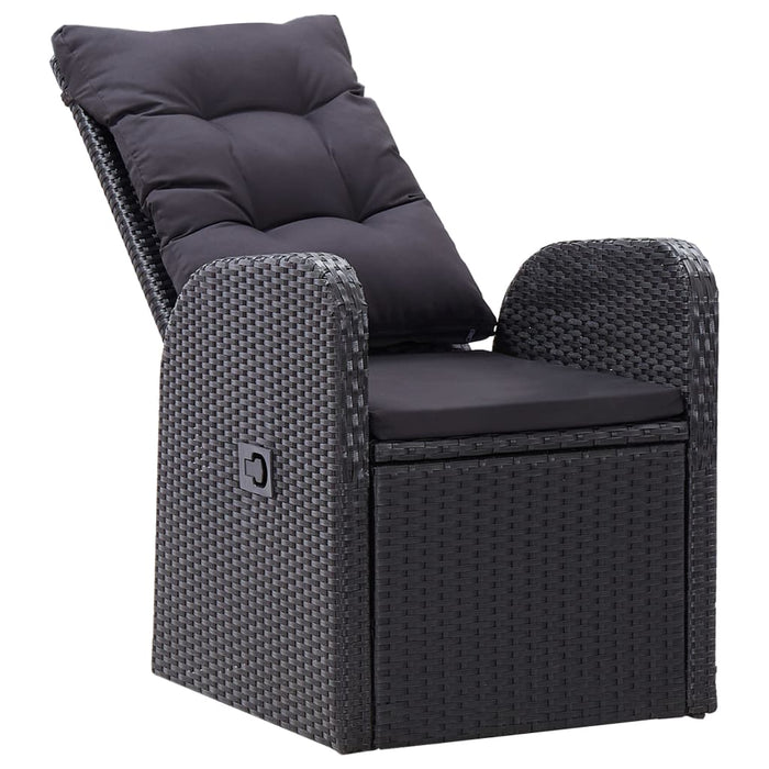 Set de masă pentru grădină, 7 piese, negru - WALTI WALTI
