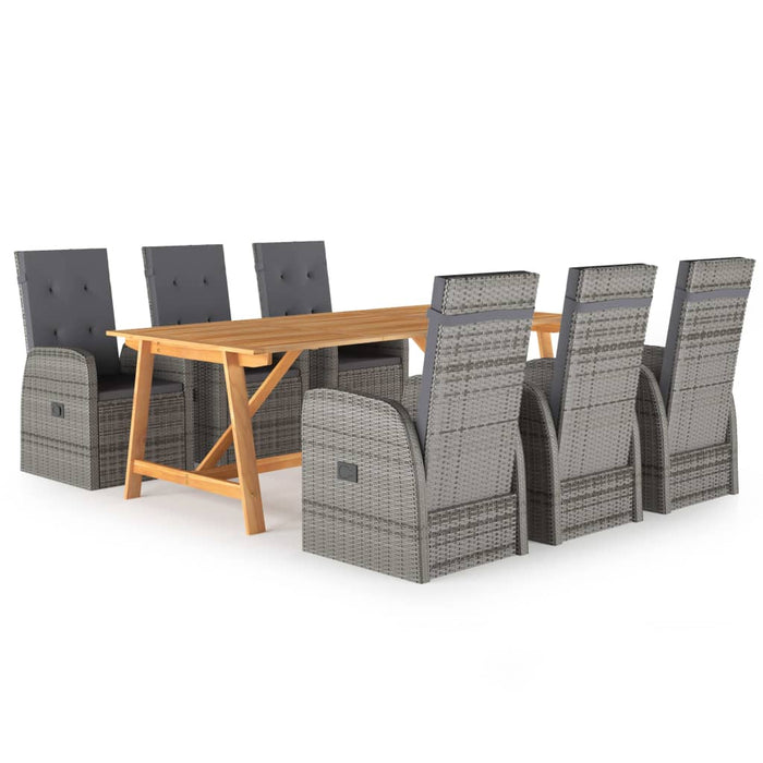 Set mobilier pentru grădină, 7 piese, gri - WALTI WALTI