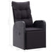 Set mobilier de grădină, 7 piese, negru - WALTI WALTI