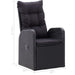 Set mobilier de grădină, 7 piese, negru - WALTI WALTI