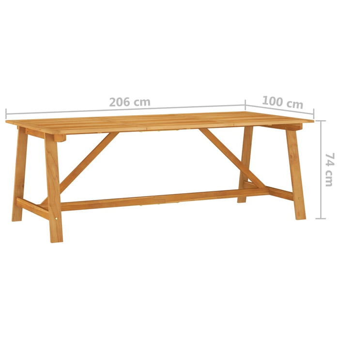 Set mobilier de grădină, 7 piese, negru WALTI