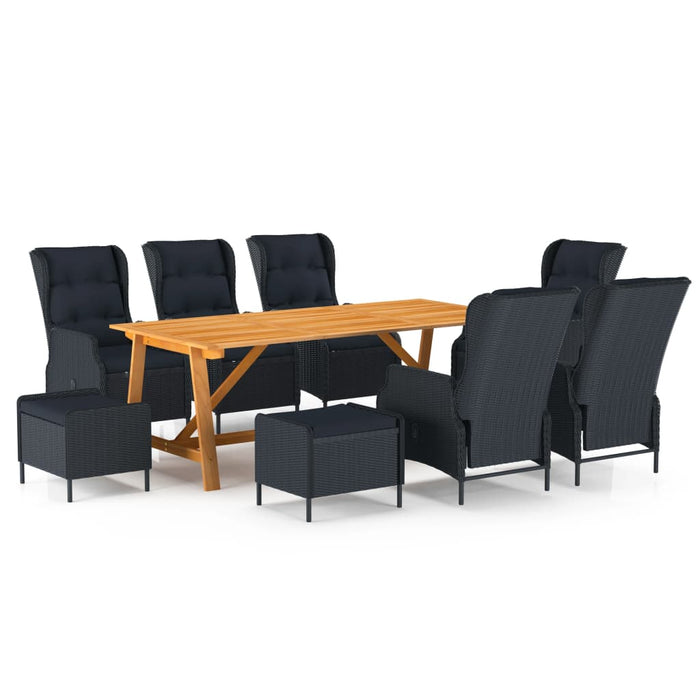 Set mobilier de grădină, 9 piese, gri închis - WALTI WALTI