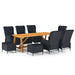 Set mobilier de grădină, 9 piese, gri închis - WALTI WALTI