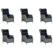 Set mobilier de grădină, 9 piese, gri deschis - WALTI WALTI