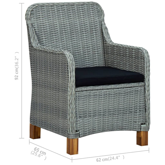 Set mobilier de grădină, 7 piese, gri deschis WALTI
