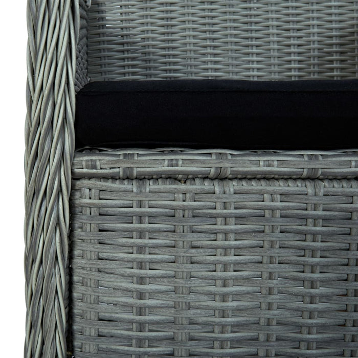 Set mobilier de grădină, 7 piese, gri deschis WALTI