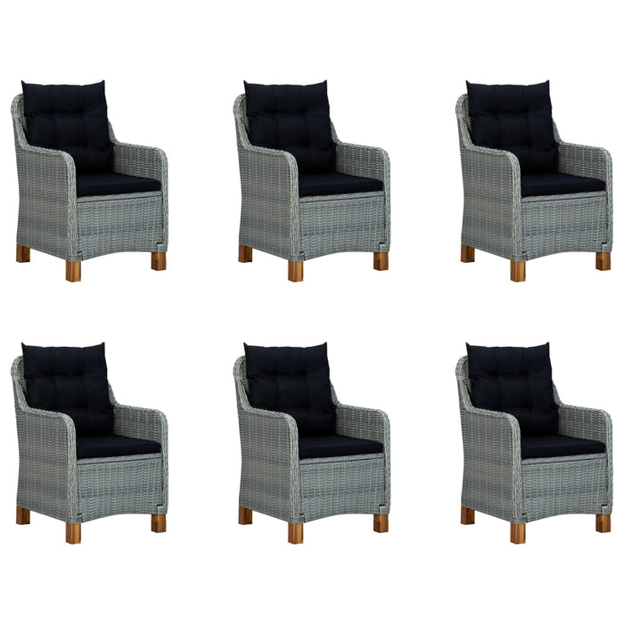 Set mobilier de grădină, 7 piese, gri deschis WALTI