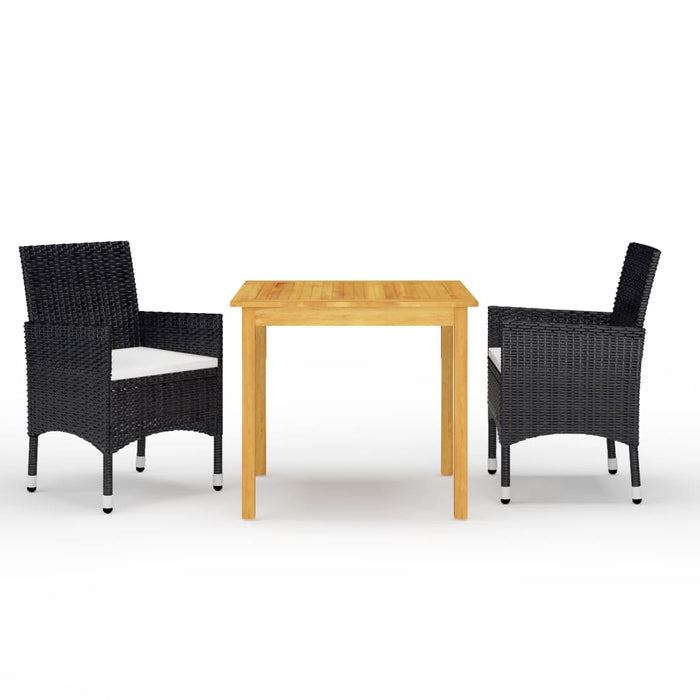 Set mobilier de grădină, 3 piese, negru - WALTI WALTI