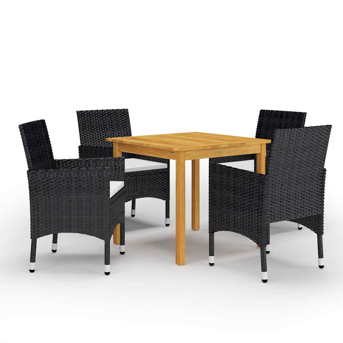 Set mobilier de grădină, 5 piese, negru WALTI