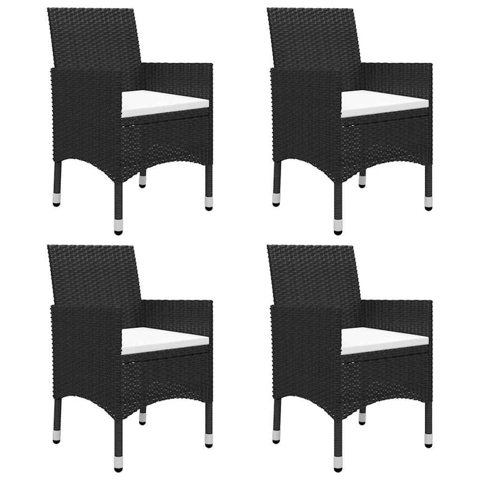 Set mobilier de grădină, 5 piese, negru WALTI