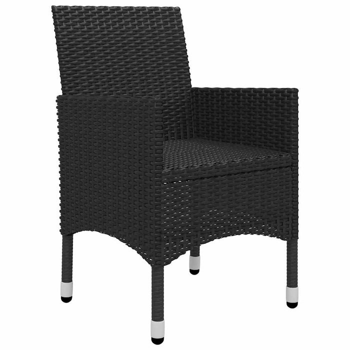 Set mobilier de grădină, 5 piese, negru WALTI