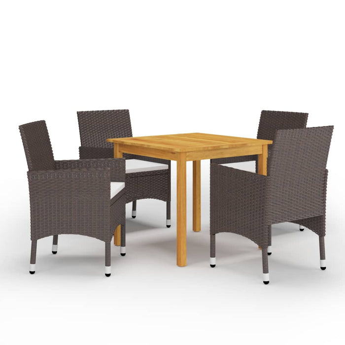 Set mobilier de grădină, 5 piese, maro WALTI
