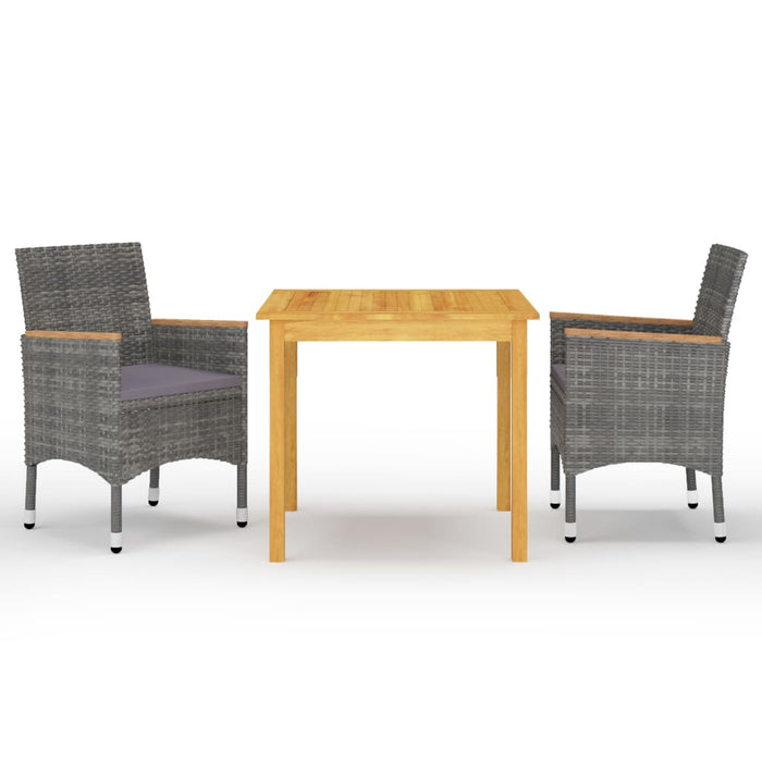 Set mobilier de grădină, 3 piese, gri - WALTI WALTI