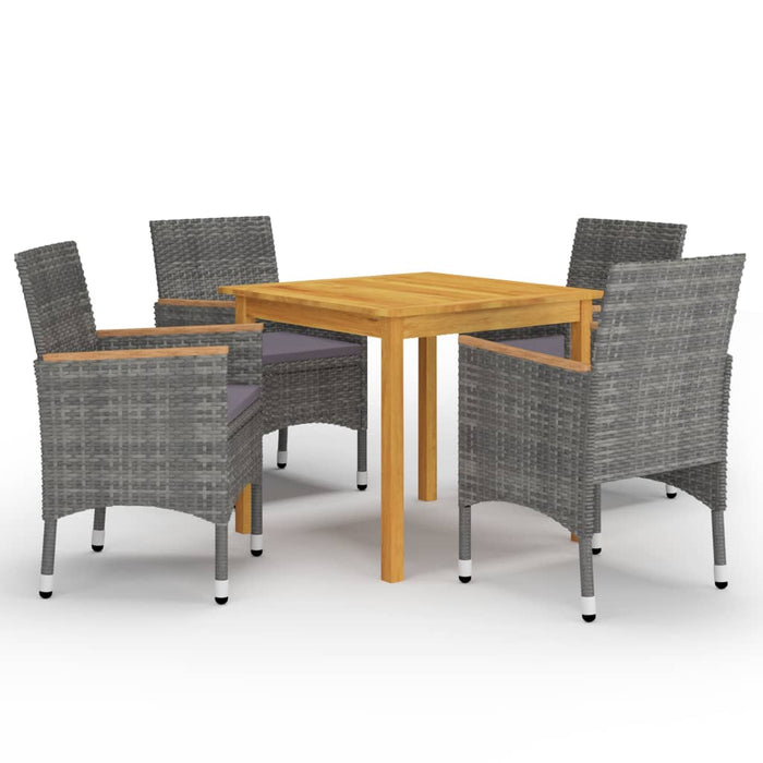 Set mobilier de grădină, 5 piese, gri WALTI